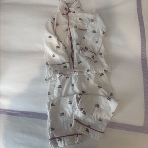 Kids Pajamas with Christmas print - White